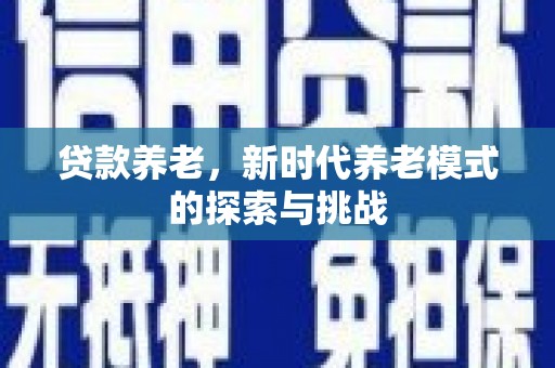 台州贷款养老，新时代养老模式的探索与挑战