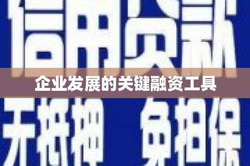 台州企业发展的关键融资工具