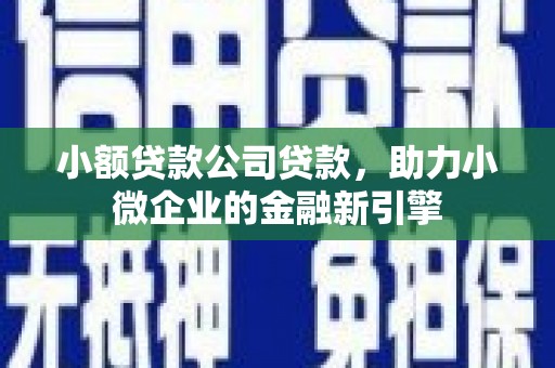 台州小额贷款公司贷款，助力小微企业的金融新引擎
