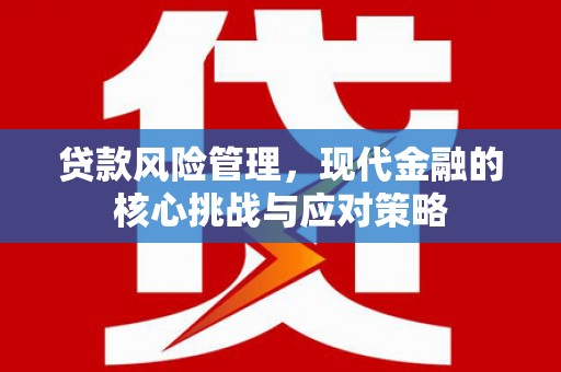 台州贷款风险管理，现代金融的核心挑战与应对策略