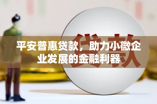 台州平安普惠贷款，助力小微企业发展的金融利器